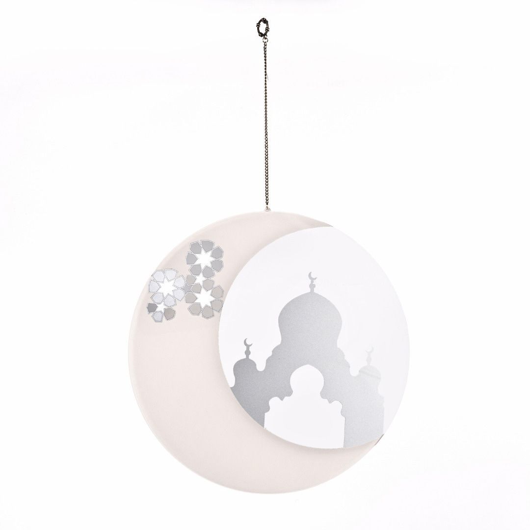 Jam3etna Large Crescent &amp; Mosque Hanging Acrylic Decoration