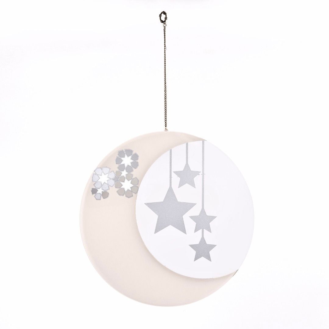 Jam3etna Large Crescent &amp; Stars Hanging Acrylic Decoration