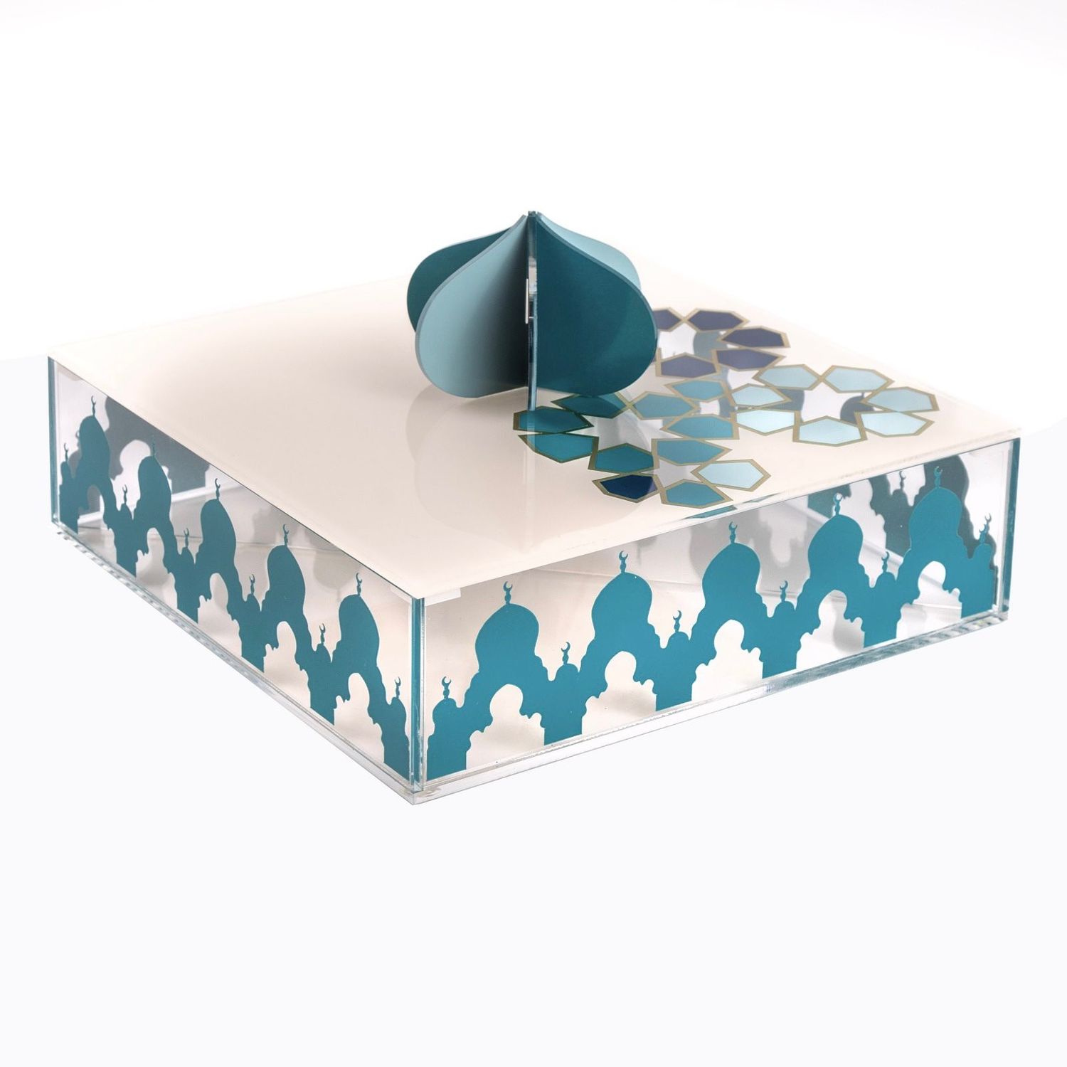Al Bahja Arabesque Square Acrylic Box