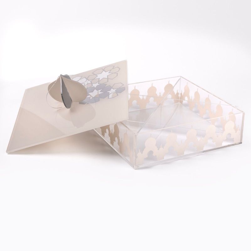 Jam3etna Arabesque Square Acrylic Box