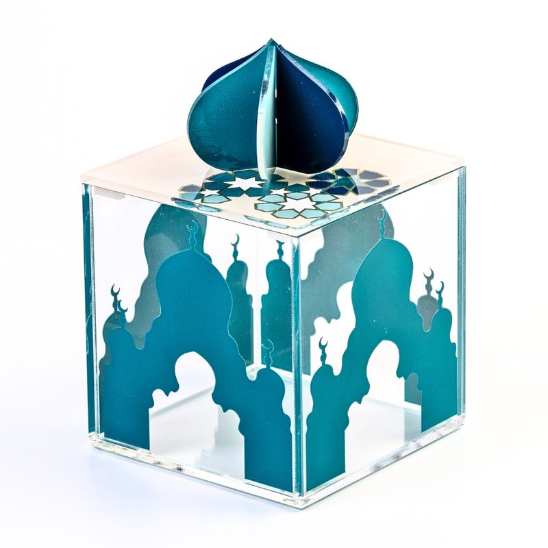 Al Bahja Arabesque Set of 2 Square Acrylic Boxes