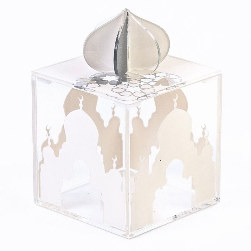 Jam3etna Arabesque Set of 2 Square Acrylic Boxes