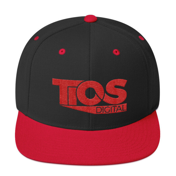 TiOS Red Trim Snapback Hat