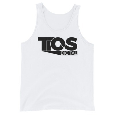 TiOS Digital White Unisex Tank Top, Size: S