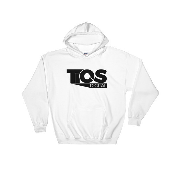 TiOS Digital White Hooded Sweatshirt, Size: S