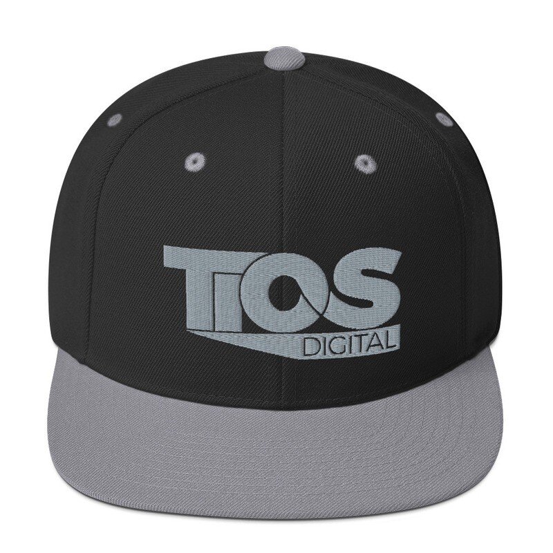 TiOS Grey Trim Snapback Hat