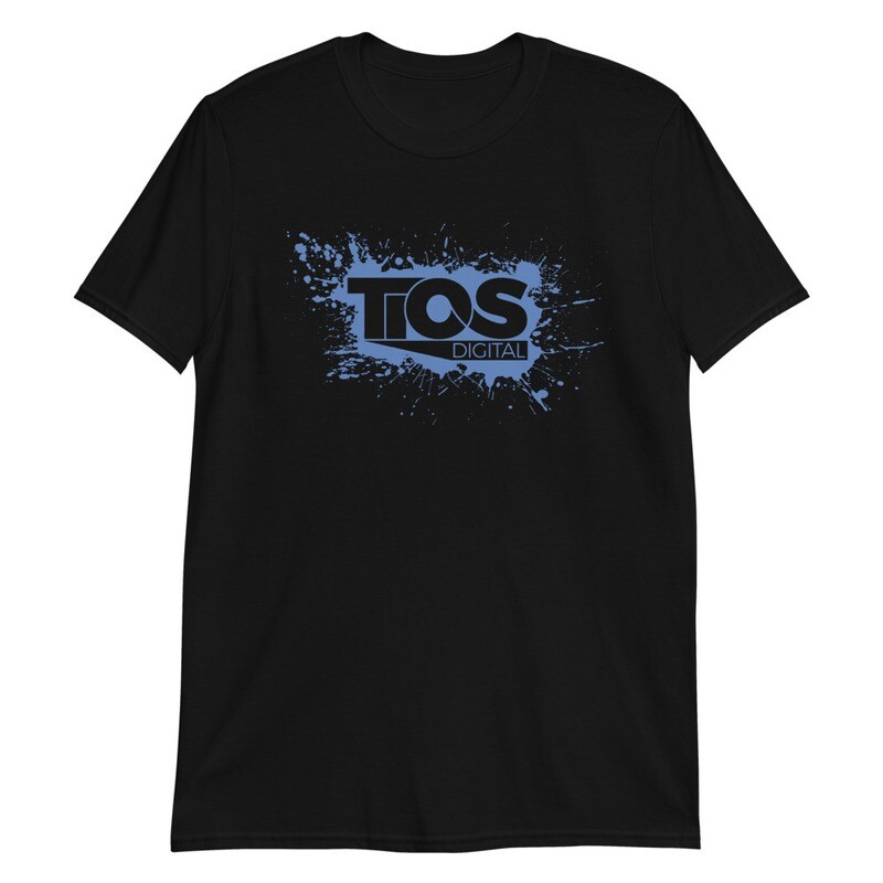 NEW TiOS Digital &quot;PAINTED&quot; (Blue Logo) Short-Sleeve Unisex T-Shirt