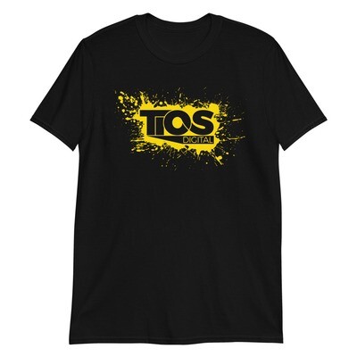 NEW TiOS Digital &quot;PAINTED&quot; (Yellow Logo) Short-Sleeve Unisex T-Shirt