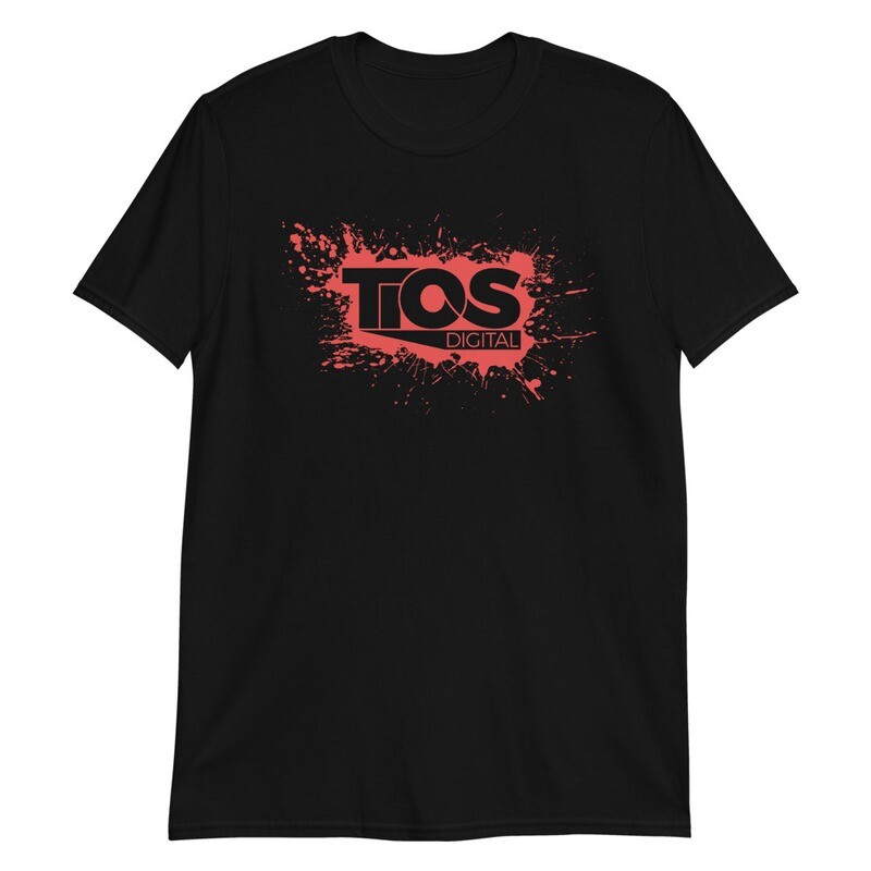 NEW TiOS Digital &quot;PAINTED&quot; (Red Logo) Short-Sleeve Unisex T-Shirt