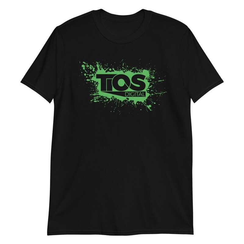 NEW TiOS Digital &quot;PAINTED&quot; (Green Logo) Short-Sleeve Unisex T-Shirt
