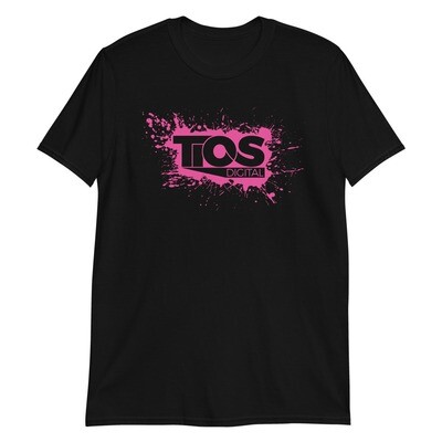 NEW TiOS Digital &quot;PAINTED&quot; (Pink Logo) Short-Sleeve Unisex T-Shirt