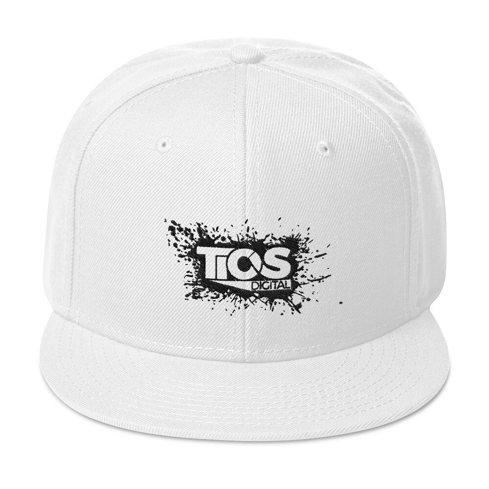 NEW TiOS Digital &quot;PAINTED&quot; Snapback Hat (White)
