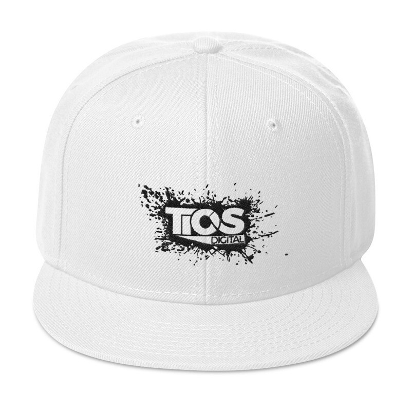NEW TiOS Digital &quot;PAINTED&quot; Snapback Hat (White)