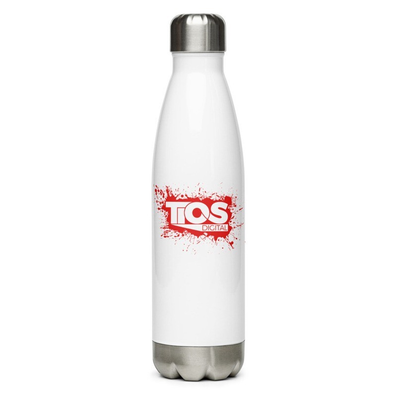 NEW TiOS Digital &quot;PAINTED&quot; (Red Logo) Stainless Steel Water Bottle
