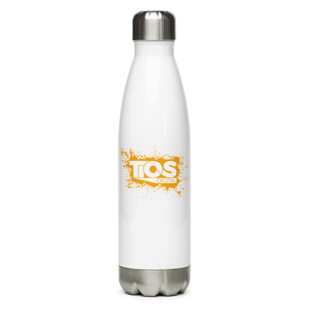 NEW TiOS Digital &quot;PAINTED&quot; (Orange Logo) Stainless Steel Water Bottle