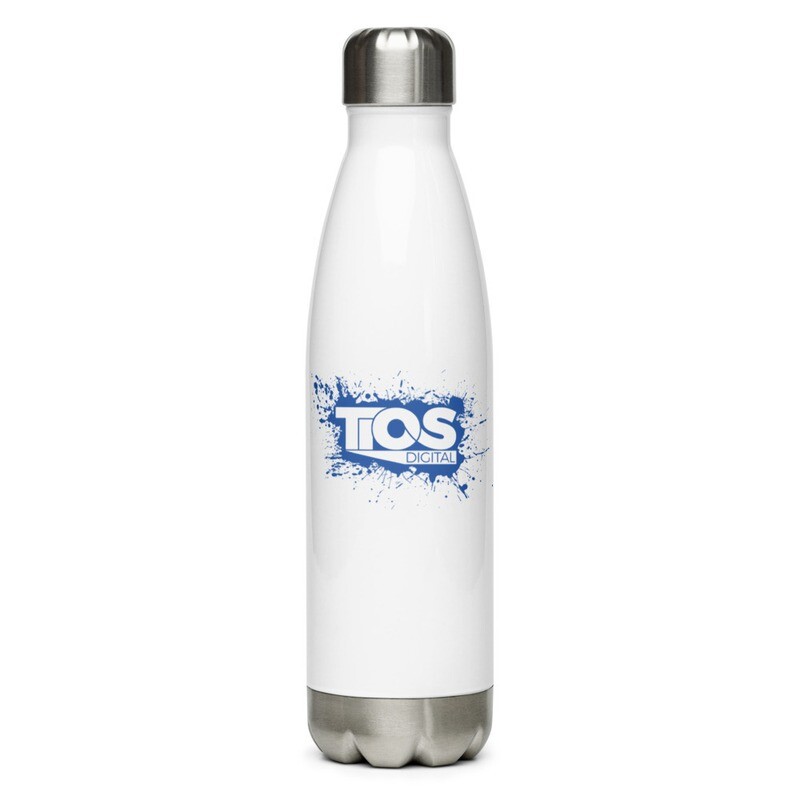 NEW TiOS Digital &quot;PAINTED&quot; (Blue Logo) Stainless Steel Water Bottle