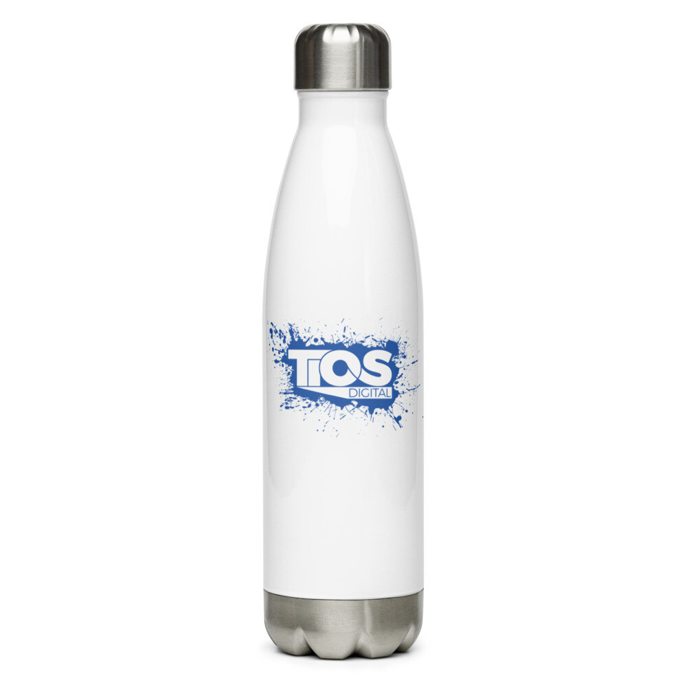 NEW TiOS Digital &quot;PAINTED&quot; (Blue Logo) Stainless Steel Water Bottle