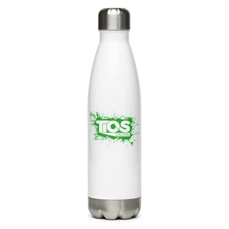 NEW TiOS Digital &quot;PAINTED&quot; (Green Logo) Stainless Steel Water Bottle