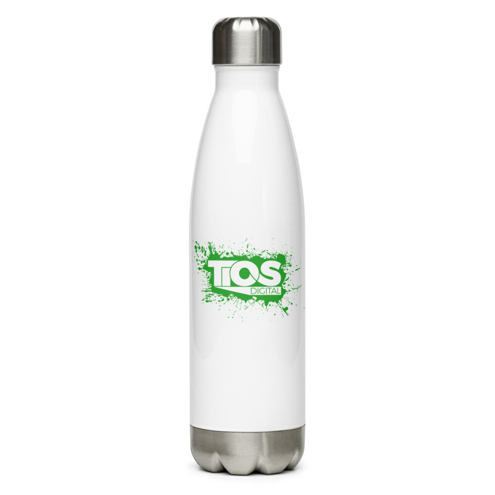 NEW TiOS Digital &quot;PAINTED&quot; (Green Logo) Stainless Steel Water Bottle