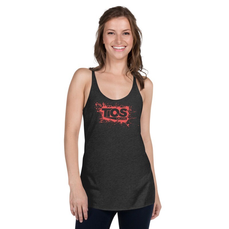 NEW TiOS Digital &quot;PAINTED&quot; (Red Logo) Women&#39;s Racerback Tank