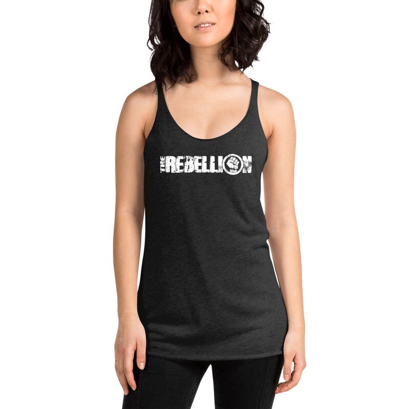 The Rebellion (White Logo) Women&#39;s Racerback Tank