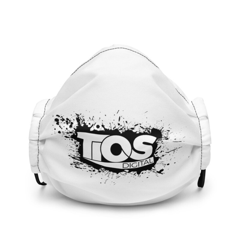 NEW TiOS Digital &quot;PAINTED&quot; (Black Logo) Premium face mask