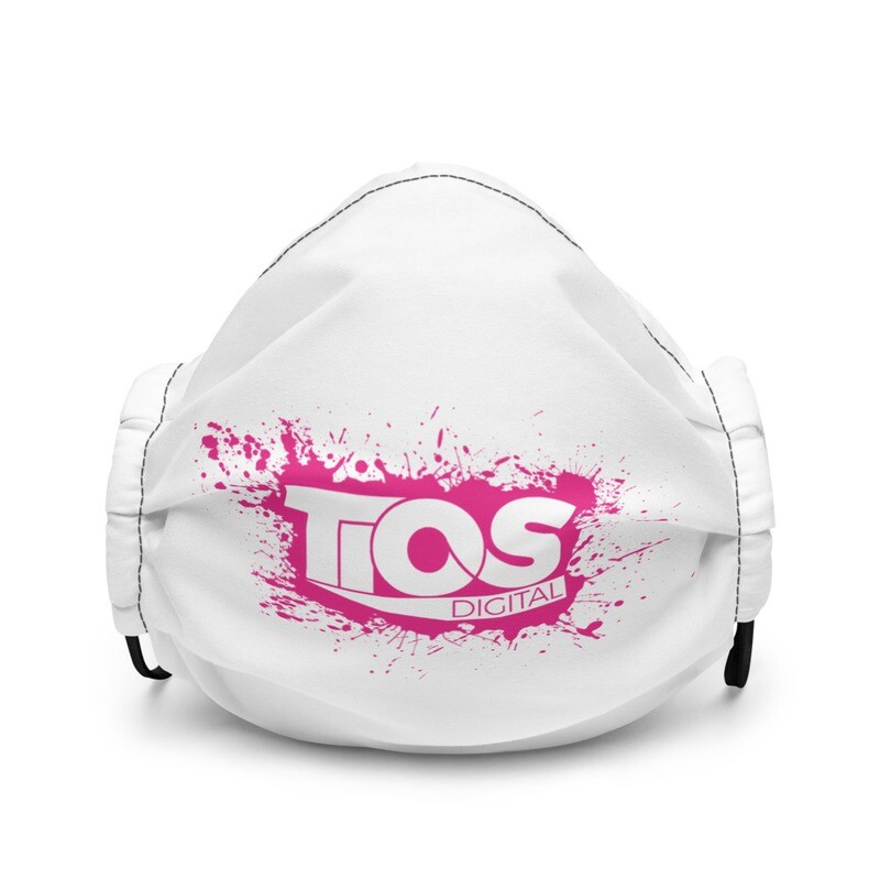 NEW TiOS Digital &quot;PAINTED&quot; (Pink Logo) Premium face mask