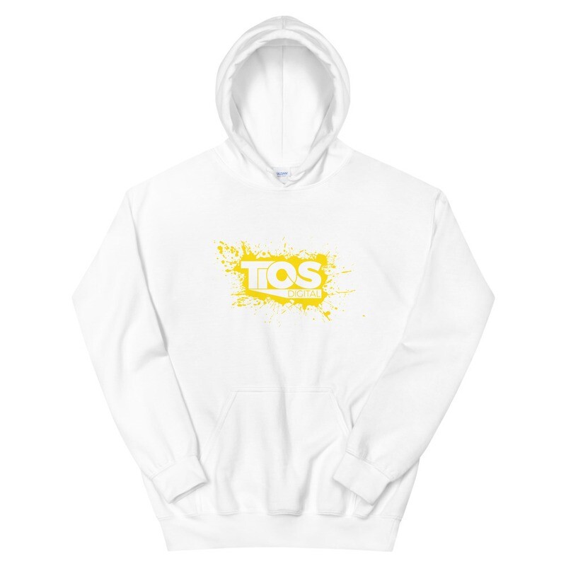 NEW TiOS Digital &quot;PAINTED&quot; (Yellow Logo) Unisex Hoodie
