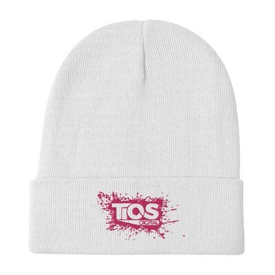 NEW TiOS Digital &quot;PAINTED&quot; (Pink Logo) Embroidered Beanie
