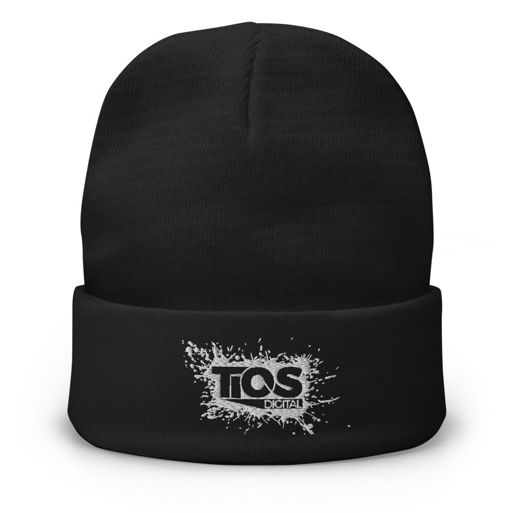 NEW TiOS Digital &quot;PAINTED&quot; (White Logo) Embroidered Beanie