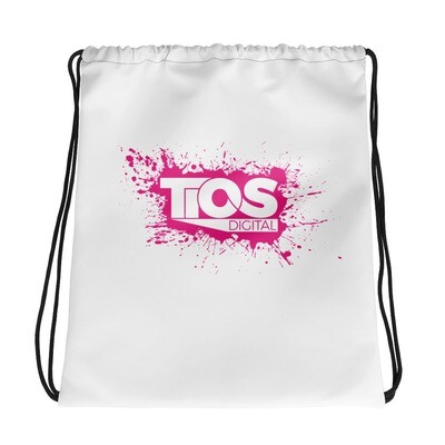 NEW TiOS Digital &quot;PAINTED&quot; (Pink Logo) Drawstring bag