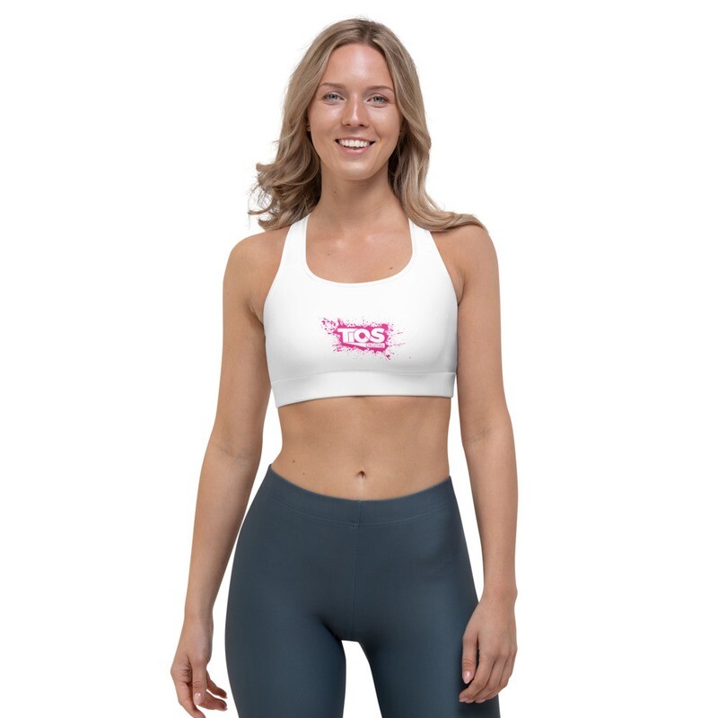 NEW TiOS Digital &quot;PAINTED&quot; (Pink Logo) Sports bra