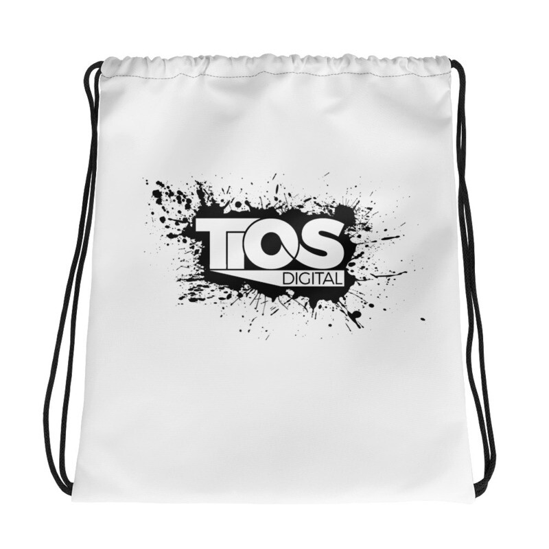 NEW TiOS Digital &quot;PAINTED&quot; (Black Logo) Drawstring bag