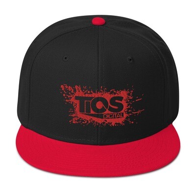 NEW TiOS Digital &quot;PAINTED&quot; Snapback Hat (Red Stitch/Trim)