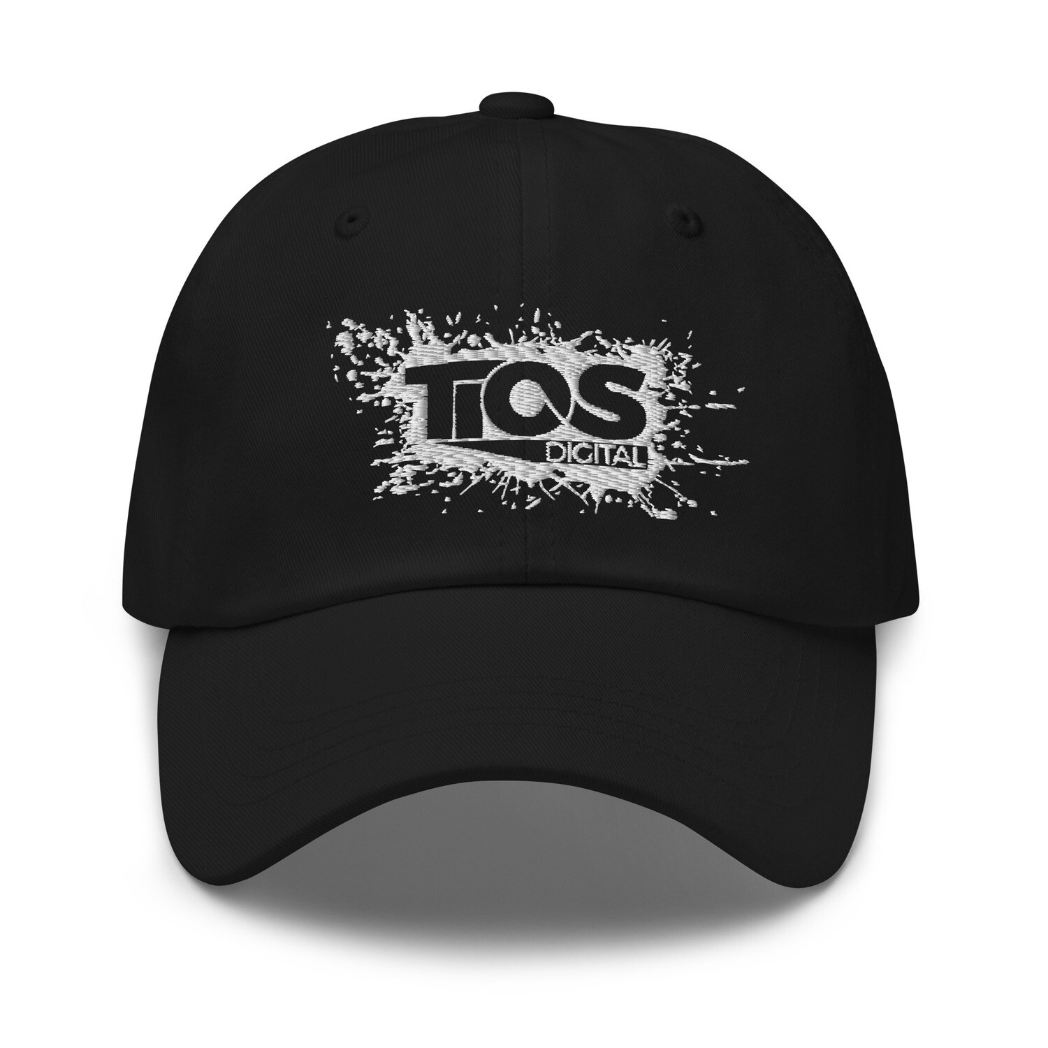 NEW TiOS Digital &quot;PAINTED&quot; Baseball Cap (Black, White Logo)