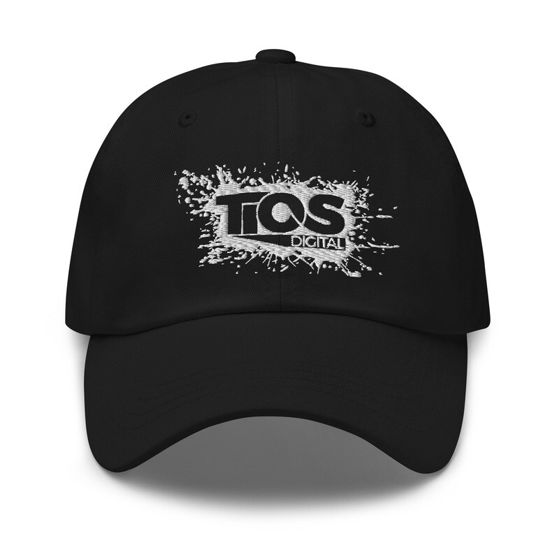NEW TiOS Digital &quot;PAINTED&quot; Baseball Cap (Black, White Logo)