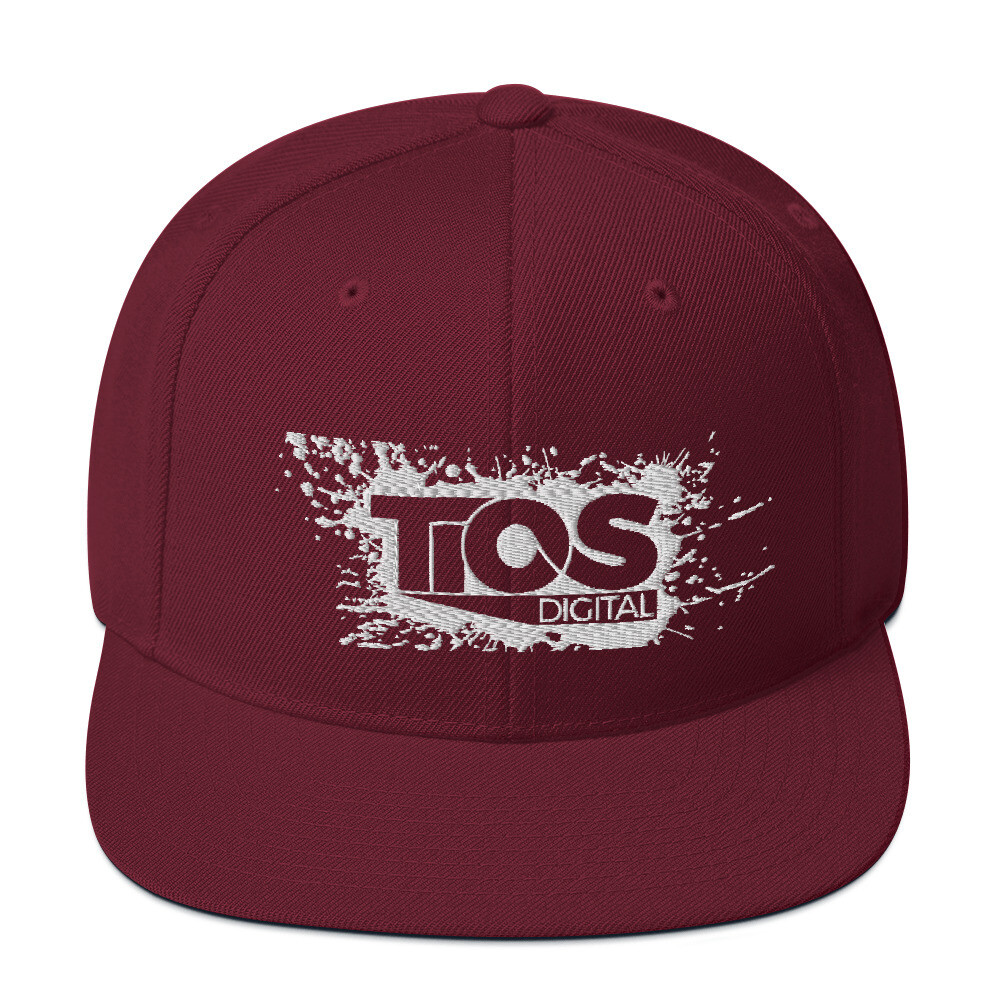 NEW TiOS Digital &quot;PAINTED&quot; Snapback Hat (Maroon)