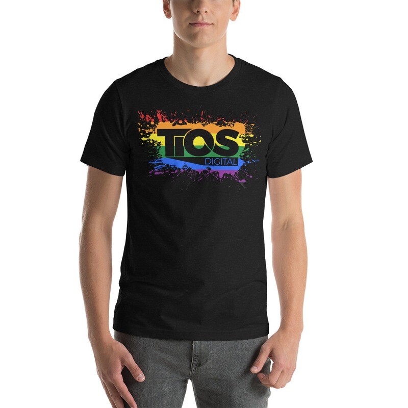 NEW TiOS Digital &quot;PAINTED&quot; (Pride Logo) Short-Sleeve Unisex T-Shirt