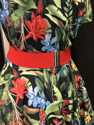Tropical flowers black