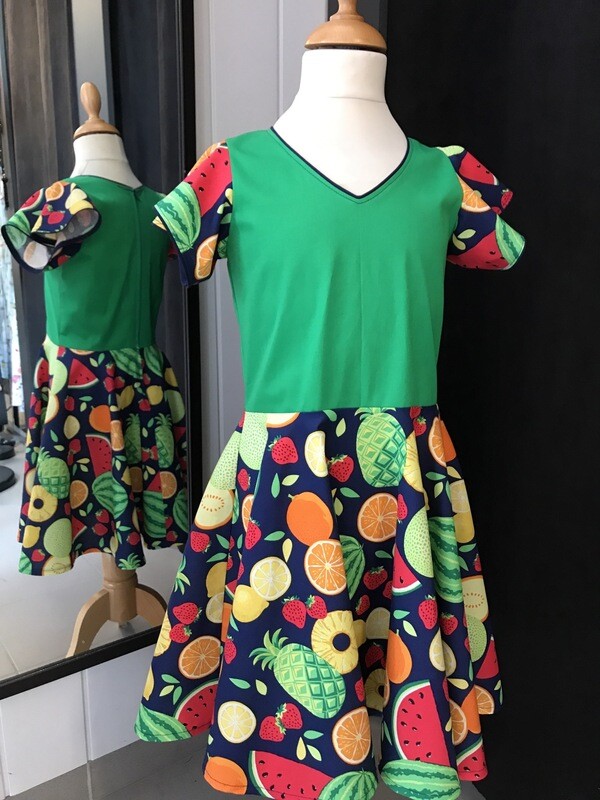 Rockabella Dress Fruits 🍉🍋🍓🍊🍍 dark blue
