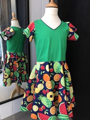 Rockabella Dress Fruits 🍉🍋🍓🍊🍍 dark blue