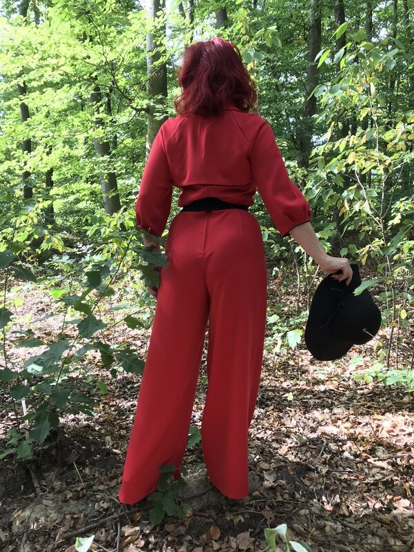 Jumpsuit Trenchcoat Red