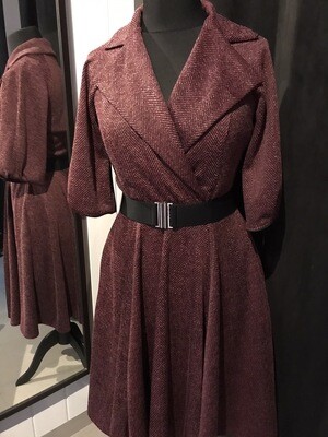 Trenchcoat Tweed Burgundy