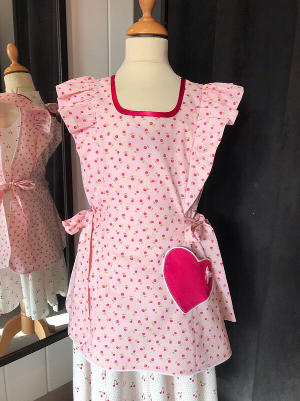Apron Mini Cherry 🍒 Pink Kids