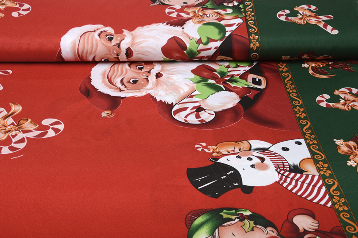 Christmas tablecloth, Print: Santa Candy Cane