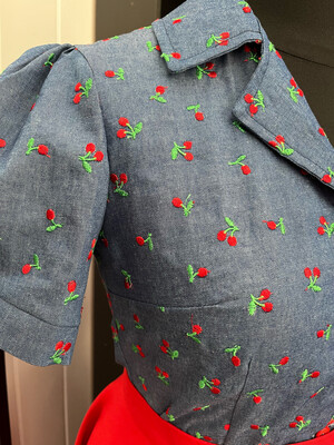 Jeans shirt Edelweiss - Cherry