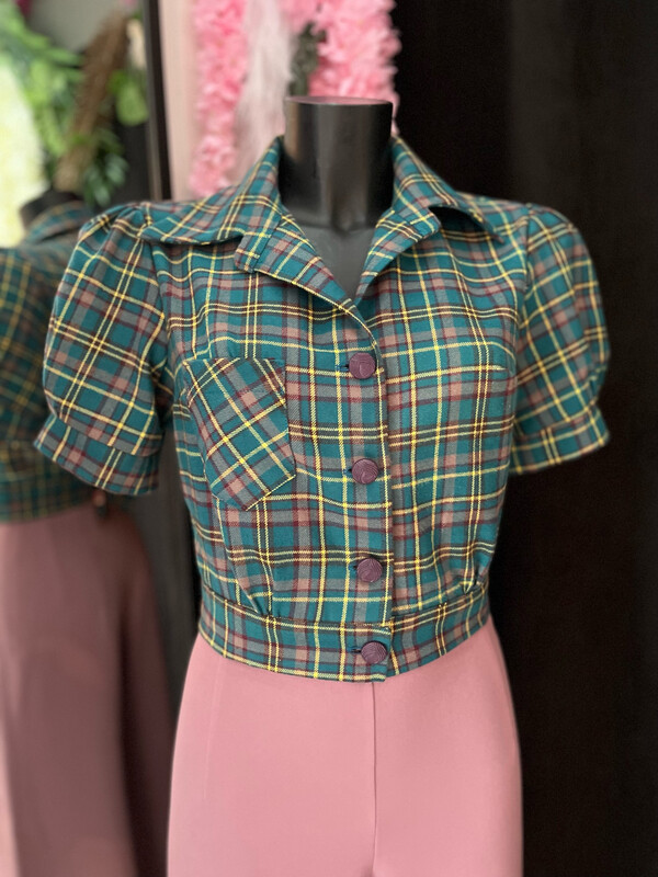 Tartan blouse in soft flannel
