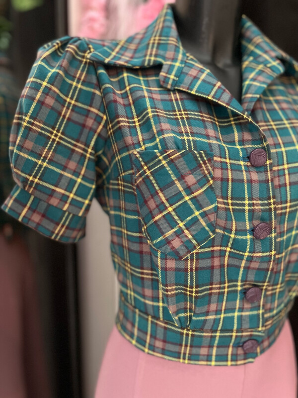 Tartan blouse in soft flannel