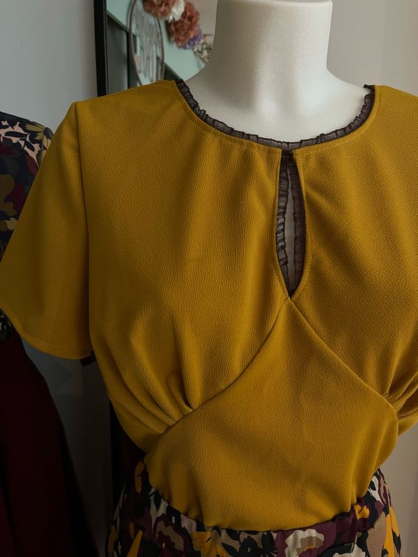 Top Auburn in jersey crepe