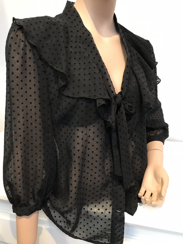 Polkadot chiffon Zwart Polkadot chiffon Zwart